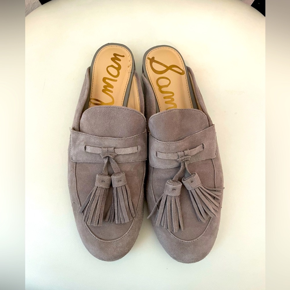 Sam Edelman Mules Suede Tassels Loafers